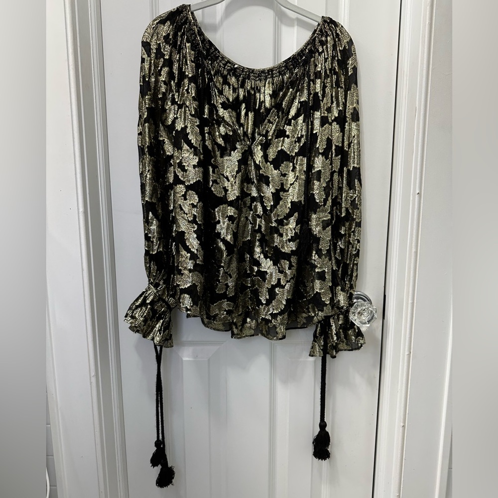 Laurence Dolige Paris Shimmer Printed Blouse